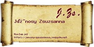 Jánosy Zsuzsanna névjegykártya